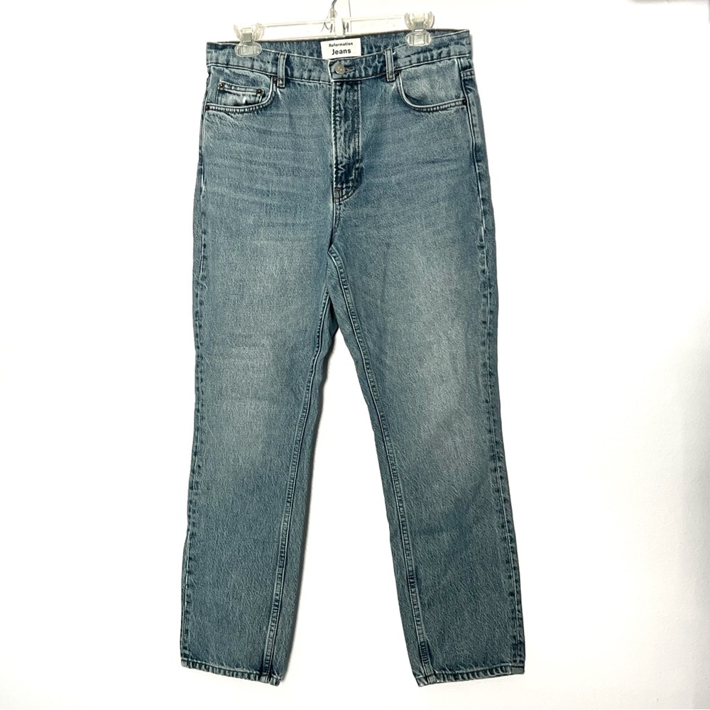 Reformation‎ Jeans Merida Wash Straight Leg Blue High Rise Sustainable - 28